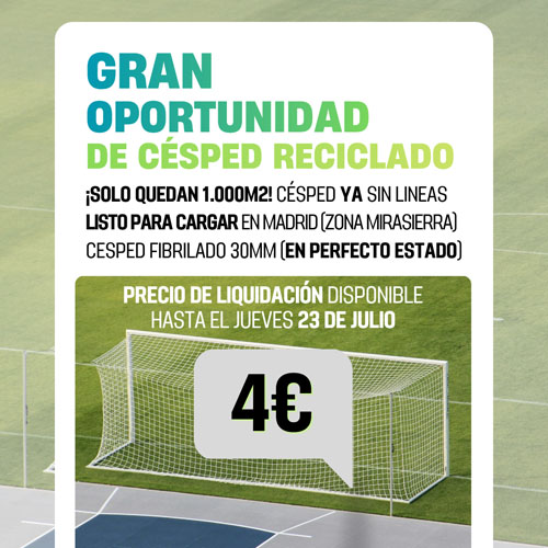 Liquidacion Césped Reciclado Madrid
